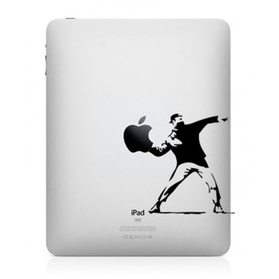 Bansky Throwing Flowers iPad Sticker iPad Stickers